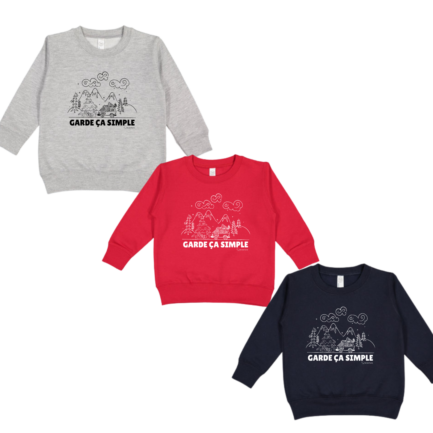 Crewneck enfant - Garde ça simple - Faventure