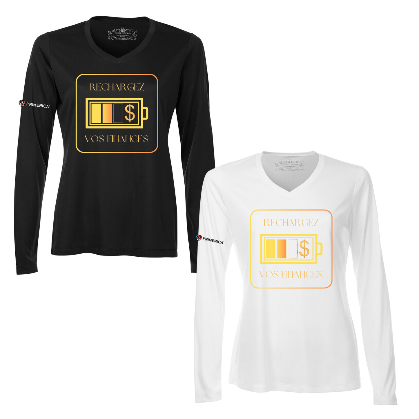 Manche longue col en V femme Pro team - VPR Jean-Patrice Choinière (Rechargez vos finances)