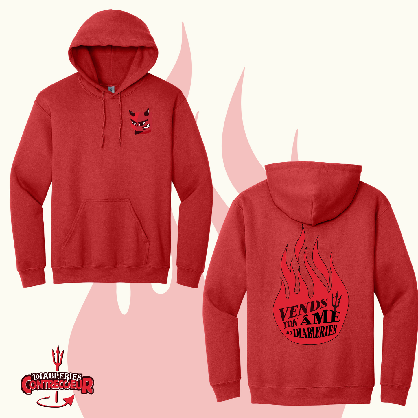 Hoodie enfant rouge - Diableries
