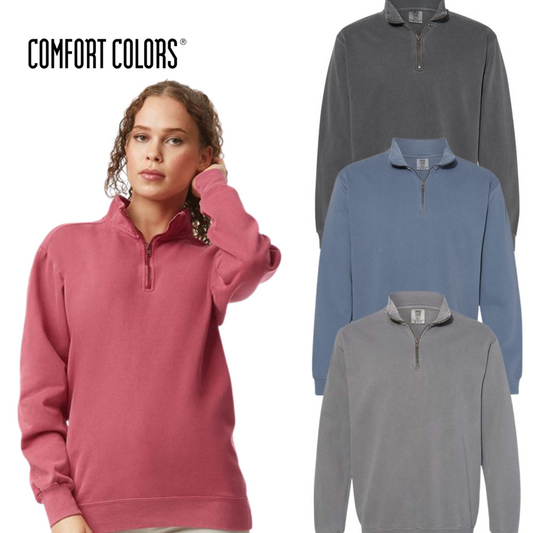 (Catalogue hommes/unisexe/femmes) Molleton teinté 1\4 zip - Comfort Colors