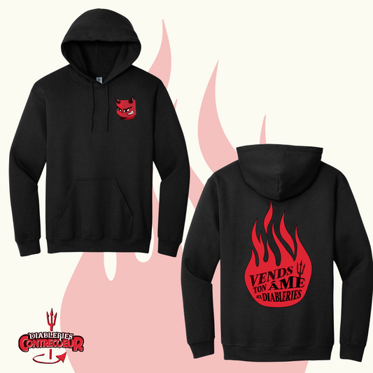 Hoodie enfant noir - Diableries