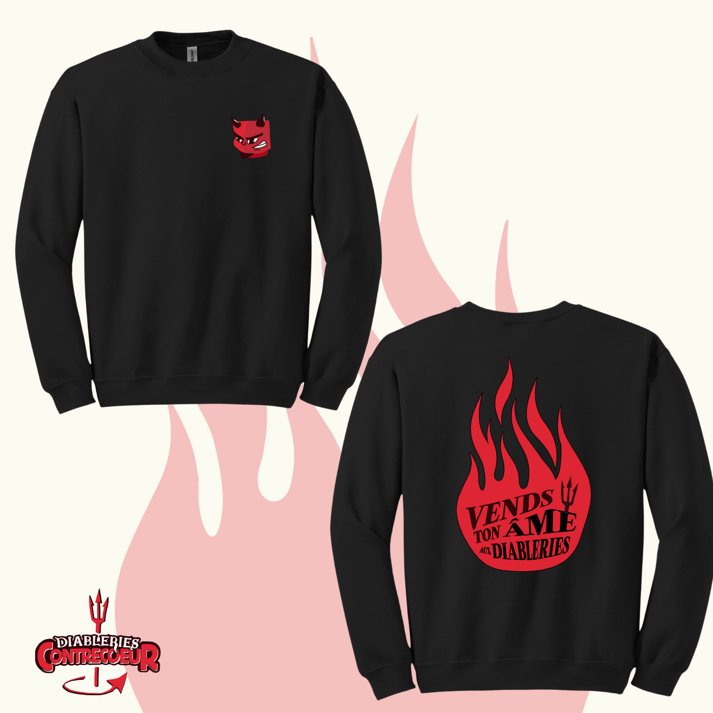 Crewneck enfant noir - Diableries