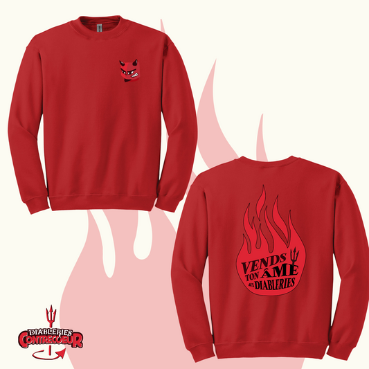 Crewneck enfant rouge - Diableries