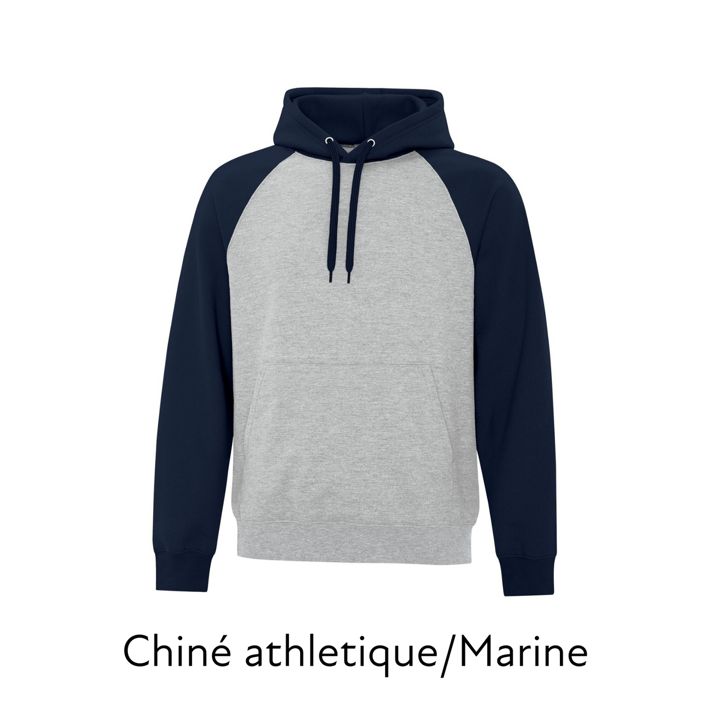 (Catalogue hommes/femmes/unisexe) Chandail à capuchon deux tons