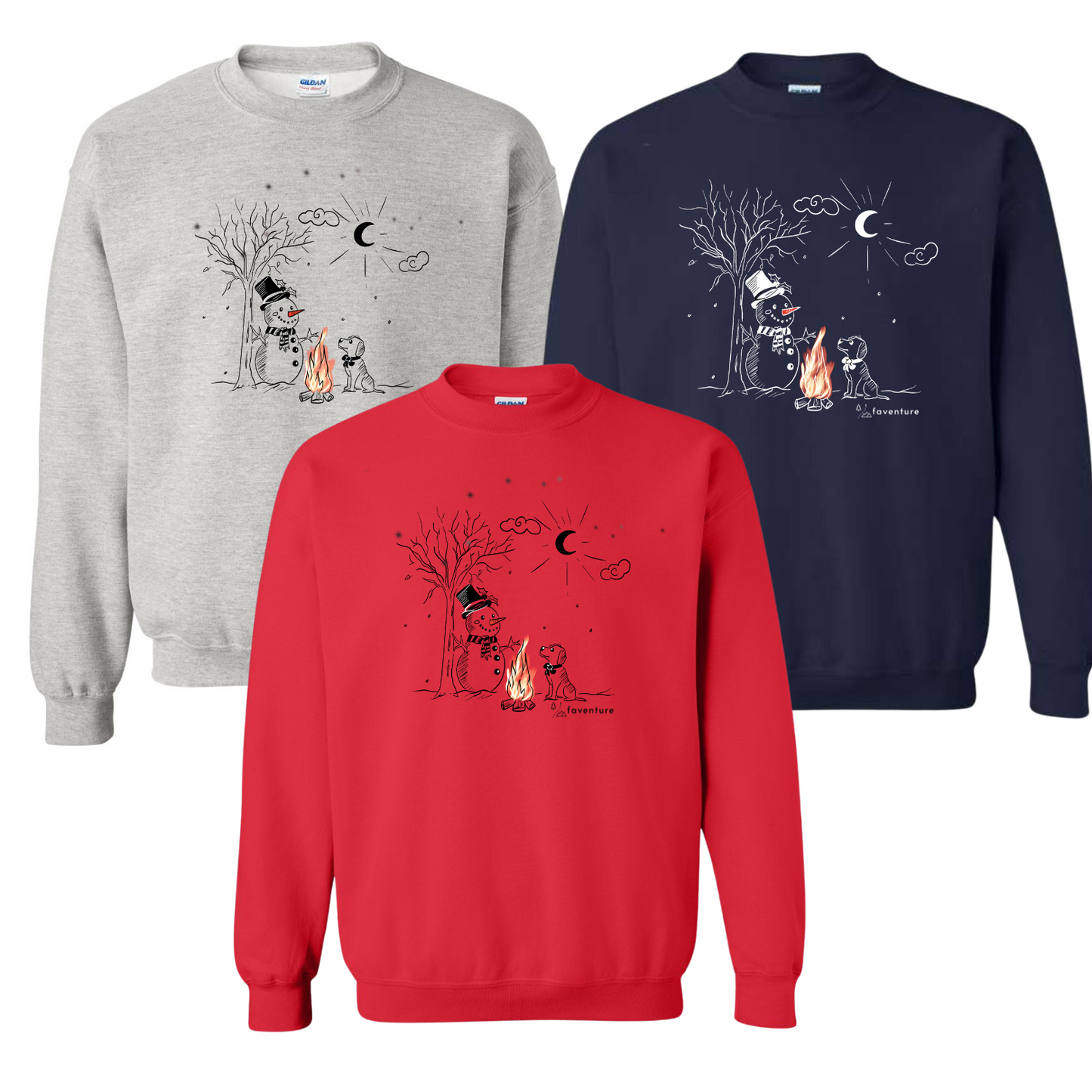 Crewneck adulte - Bonhomme de neige - Faventure