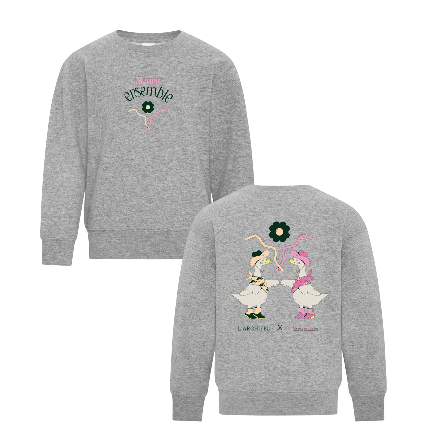 Crewneck junior - Domaine de l'Archipel | Fleurir ensemble