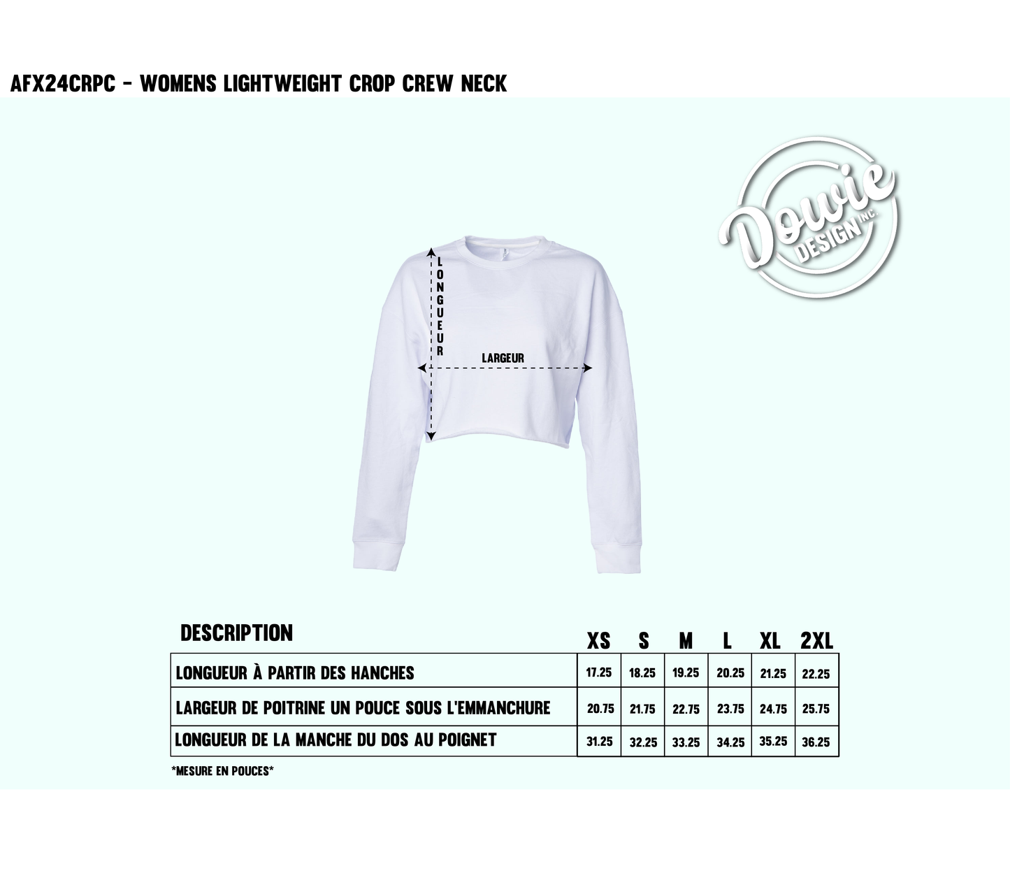 (Catalogue femmes) Crop crew neck