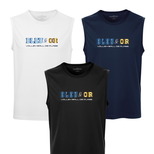 Camisole homme - Bleu&Or _ Volleyball de plage