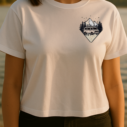 T-shirt crop top "Hors sentier" - Vagabond.e