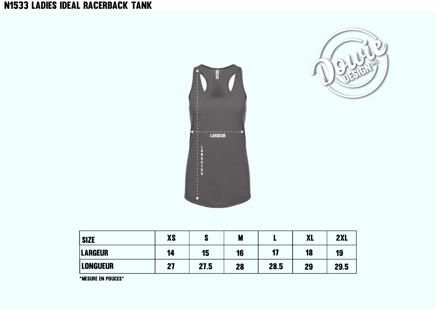 (Catalogue femmes/unisexe) Camisole racer back tank