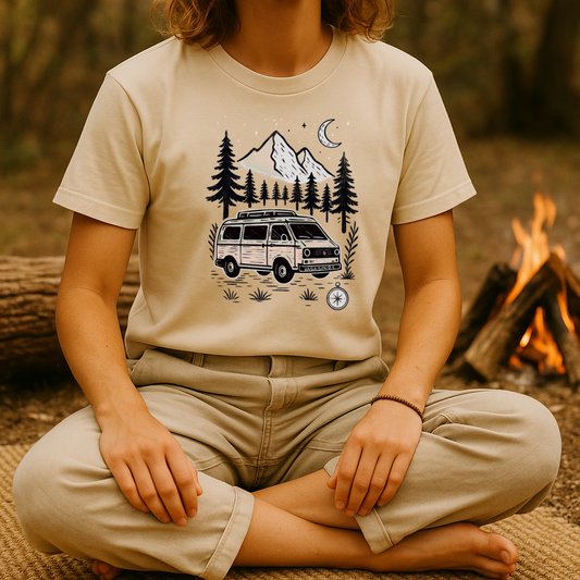 T-shirt crop top "Vive le van" - Vagabond.e