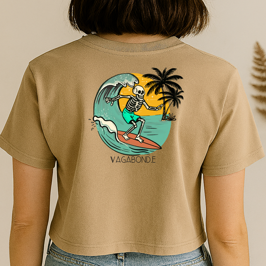 T-shirt crop top "Pas la mer à boire" - Vagabond.e