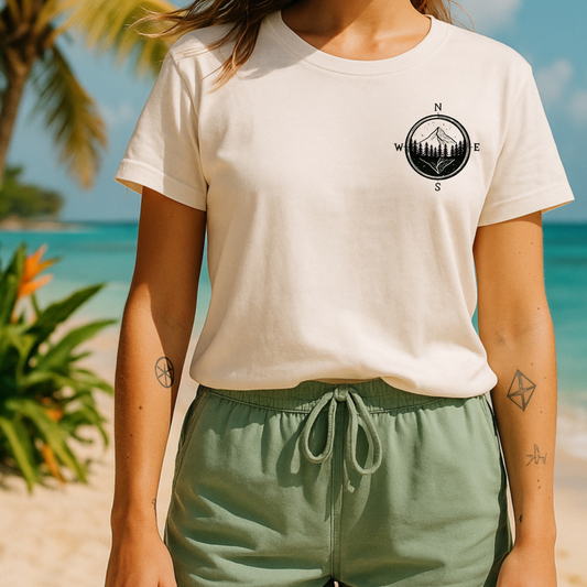 T-shirt crop top "Perdre le nord" - Vagabond.e