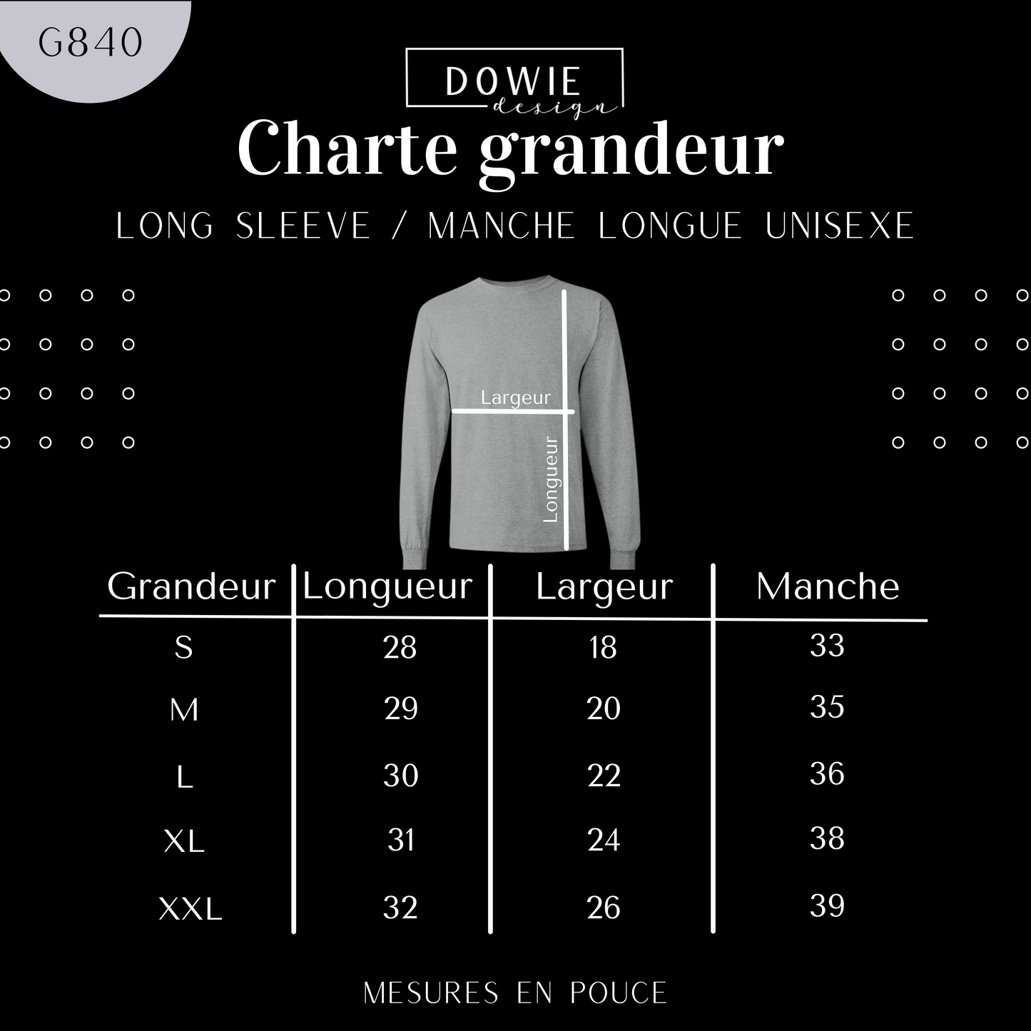 (Catalogue hommes/femmes/unisexe) Chandail à manche longue