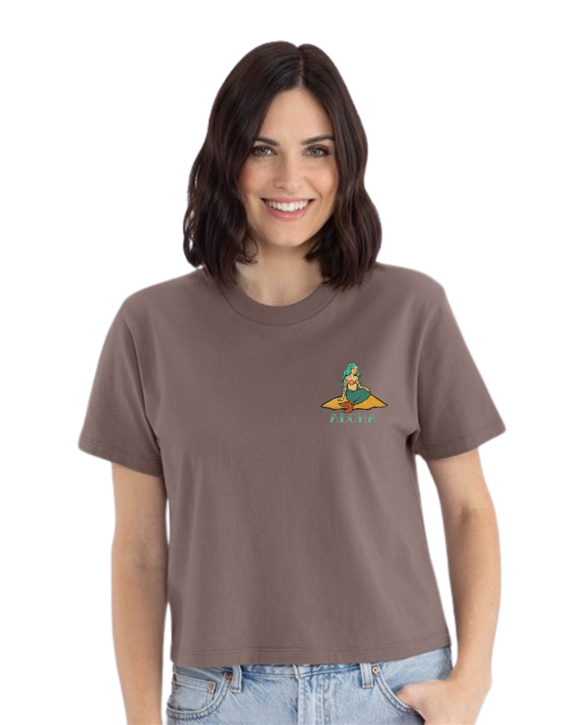 T-shirt crop top "Aloha" - Vagabond.e