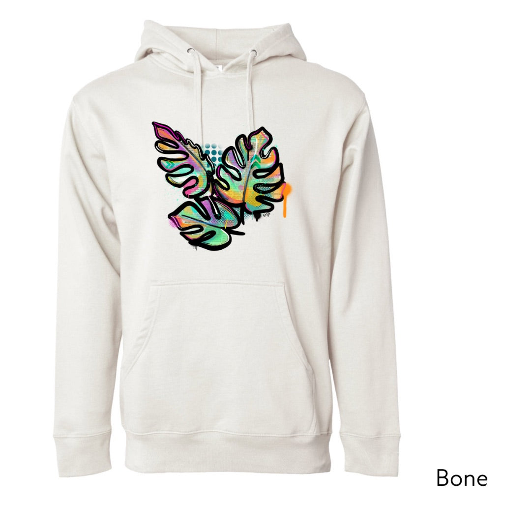 Hoodie Stefy graffiti de monstera