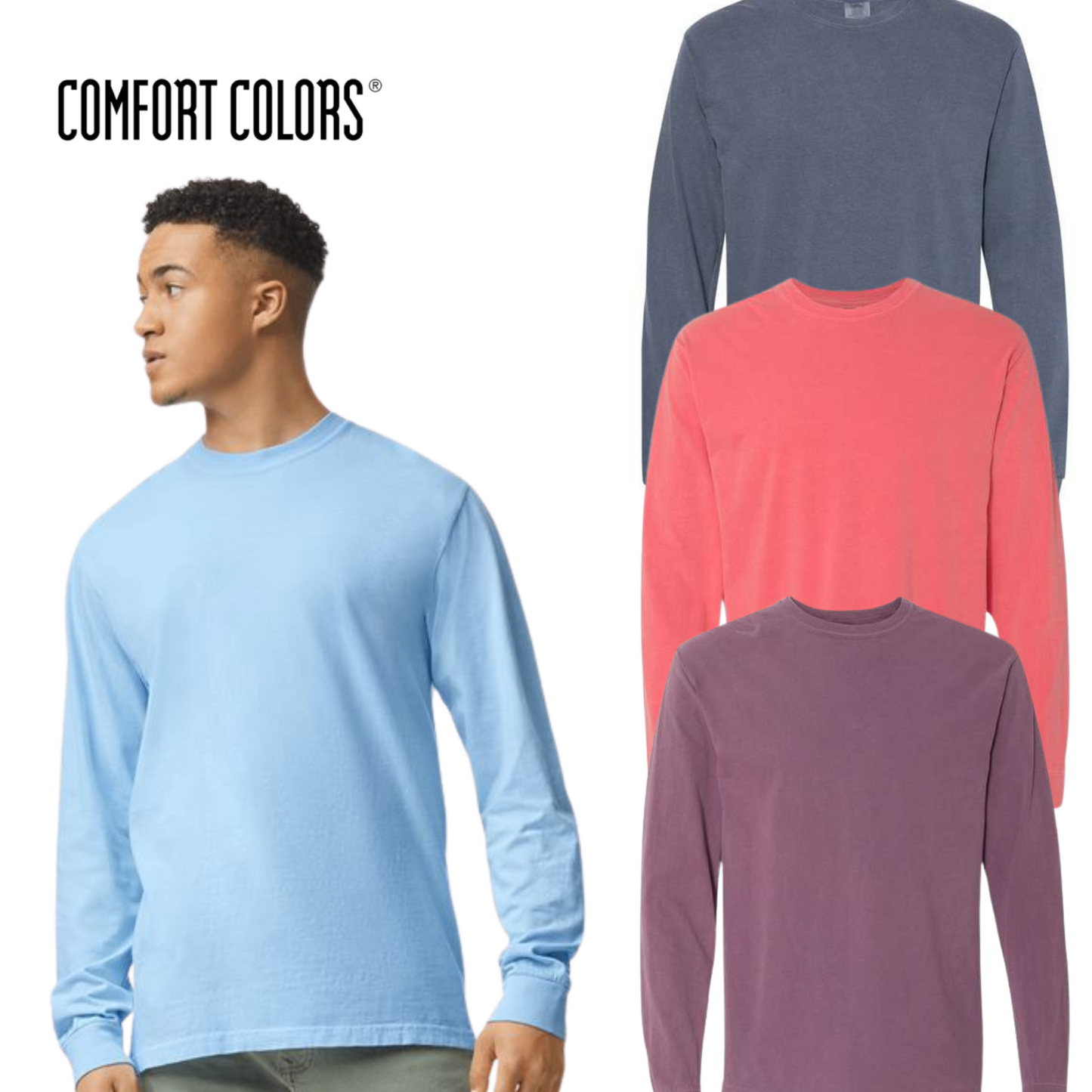 (Catalogue hommes/unisexe/femmes) Manche longue épais teinté - Comfort Colors