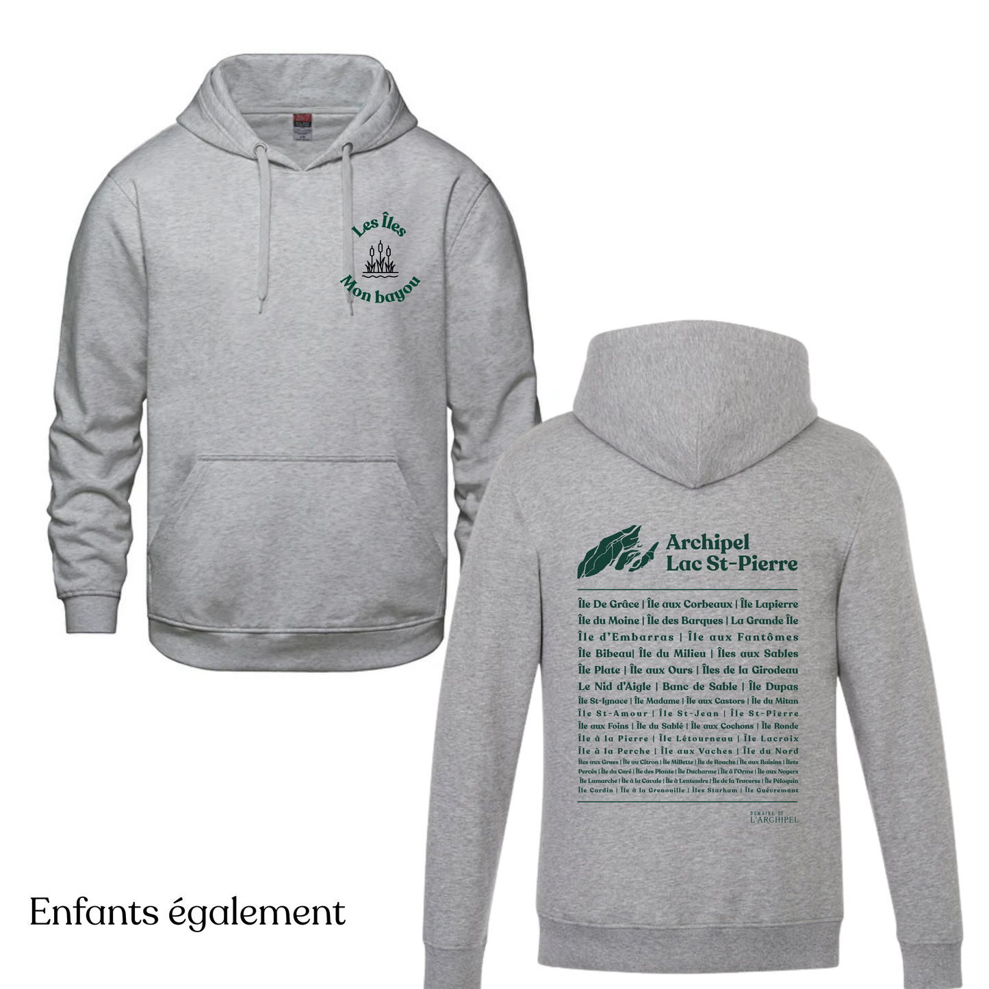 Hoodie unisexe - Domaine de l'Archipel | Les îles Mon bayou