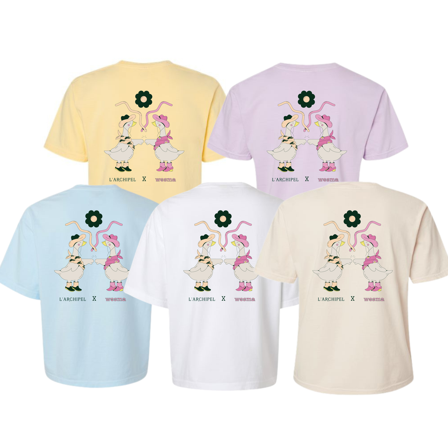 Croptop t-shirt - Domaine de l'Archipel | Fleurir ensemble