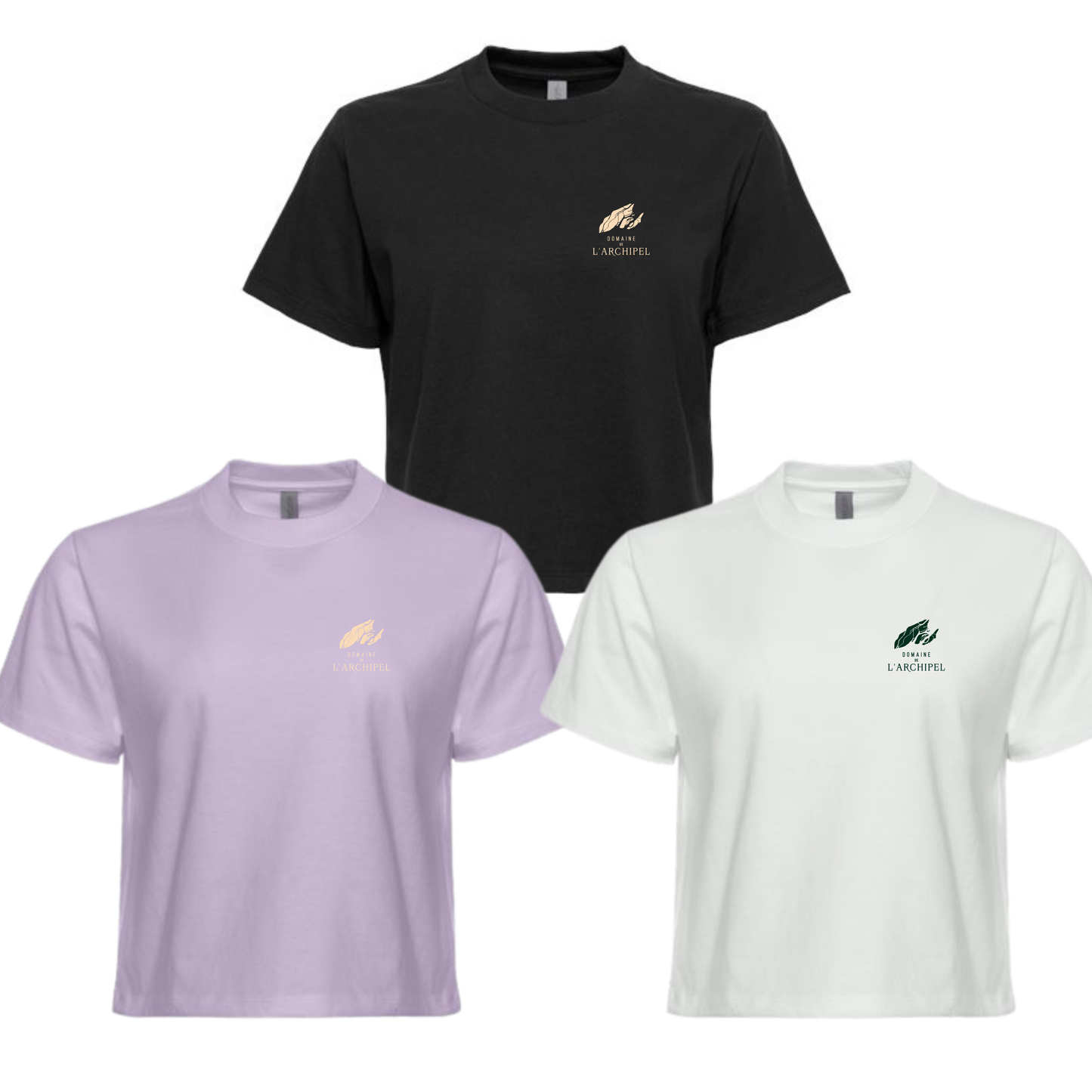 T-shirt croptop femme - Domaine de l'Archipel
