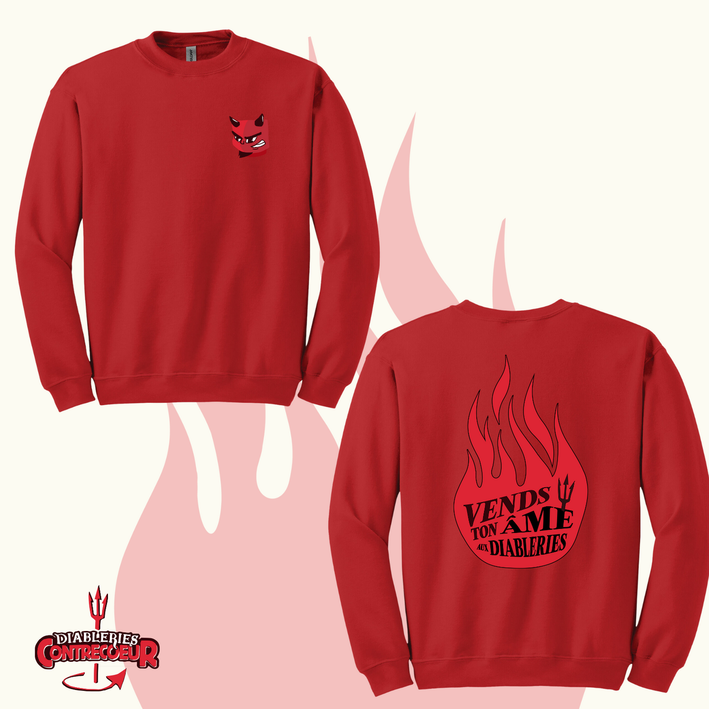 Crewneck rouge - Diableries