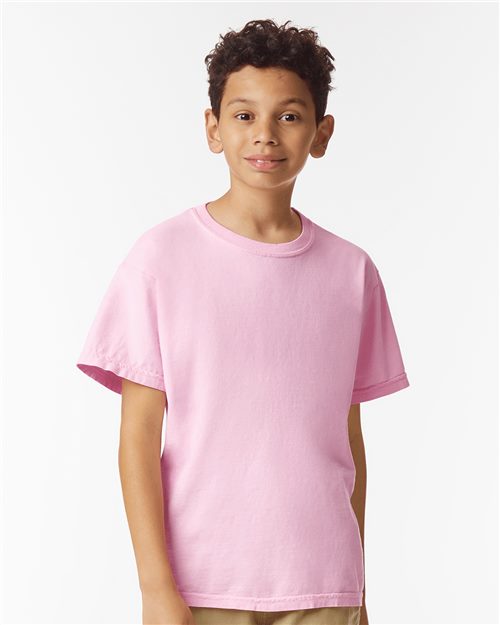(Catalogue enfants) T-shirt lourd teinté en pièce pour enfants