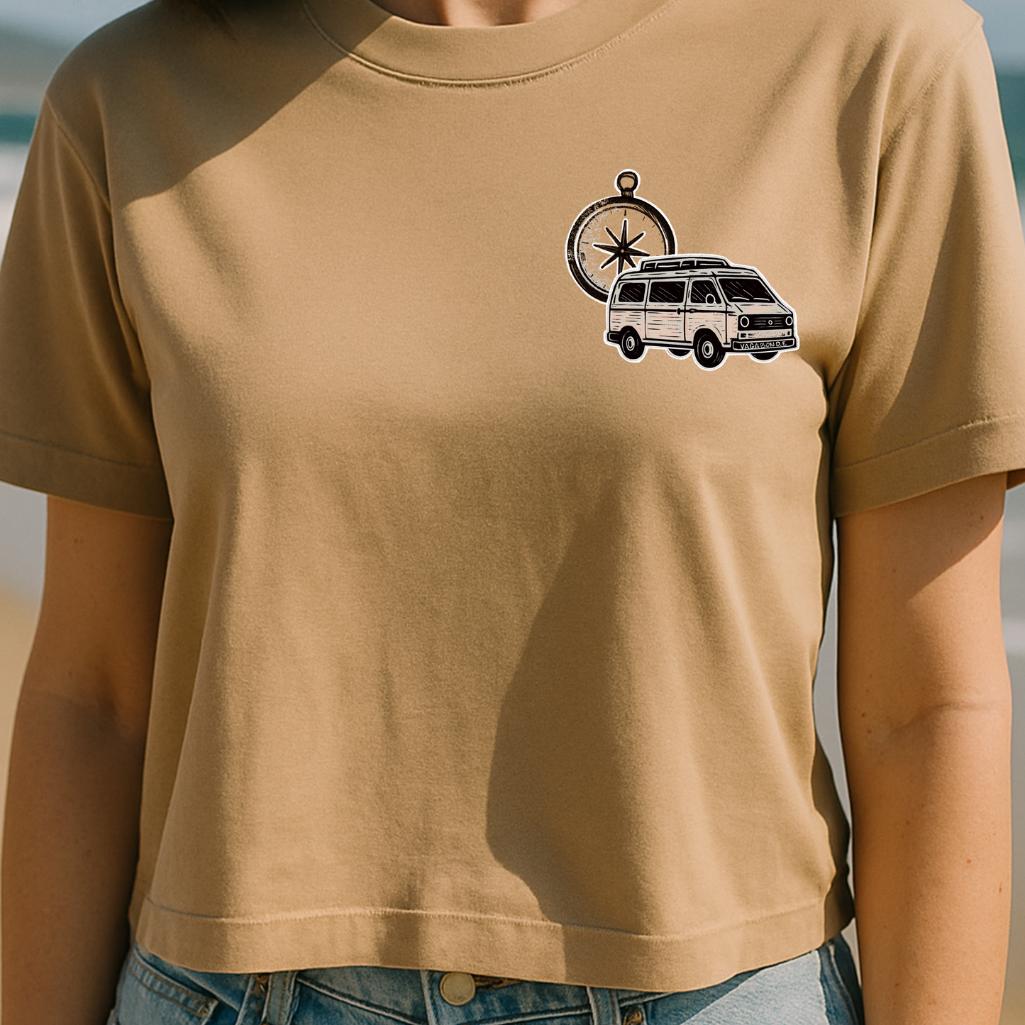 T-shirt crop top "Vie de Van" - Vagabond.e