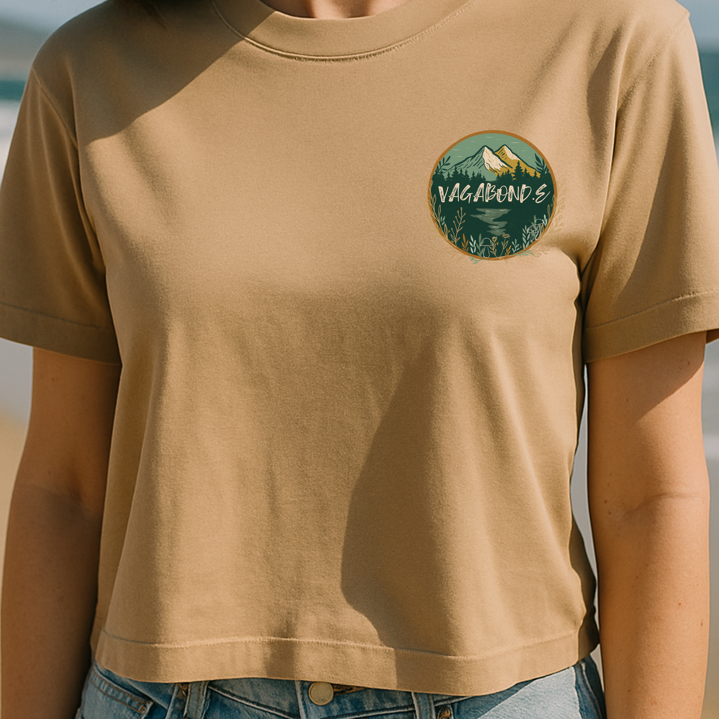 T-shirt crop top "Au sommet" - Vagabond.e