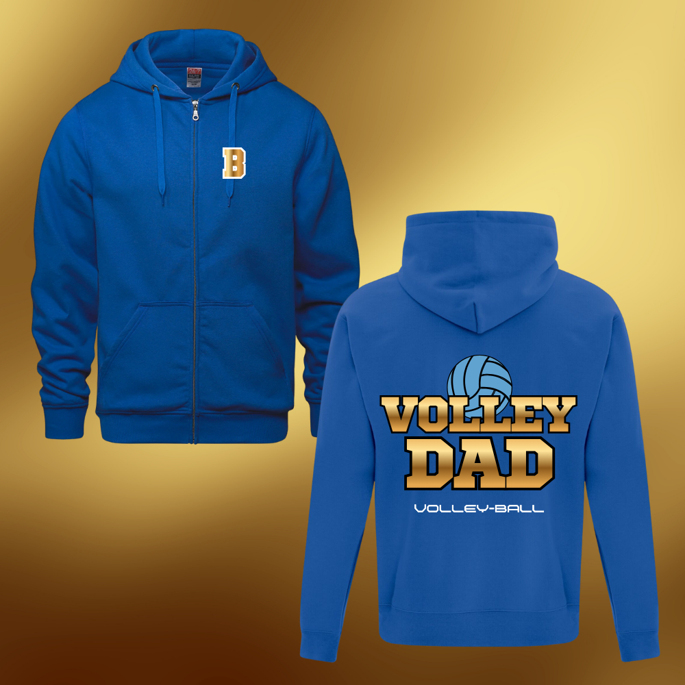 Veste à zip VOLLEYMOM|DAD Bleu&or 2026
