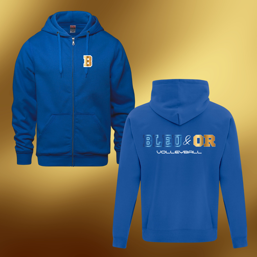 Veste à zip Bleu&or 2026