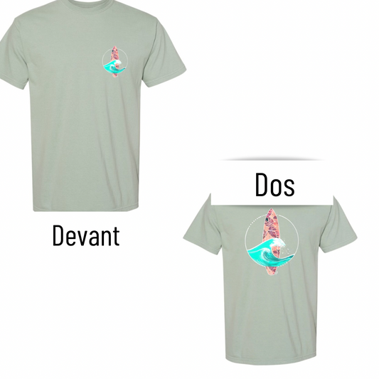 T-shirt Stefy paddleboard corail