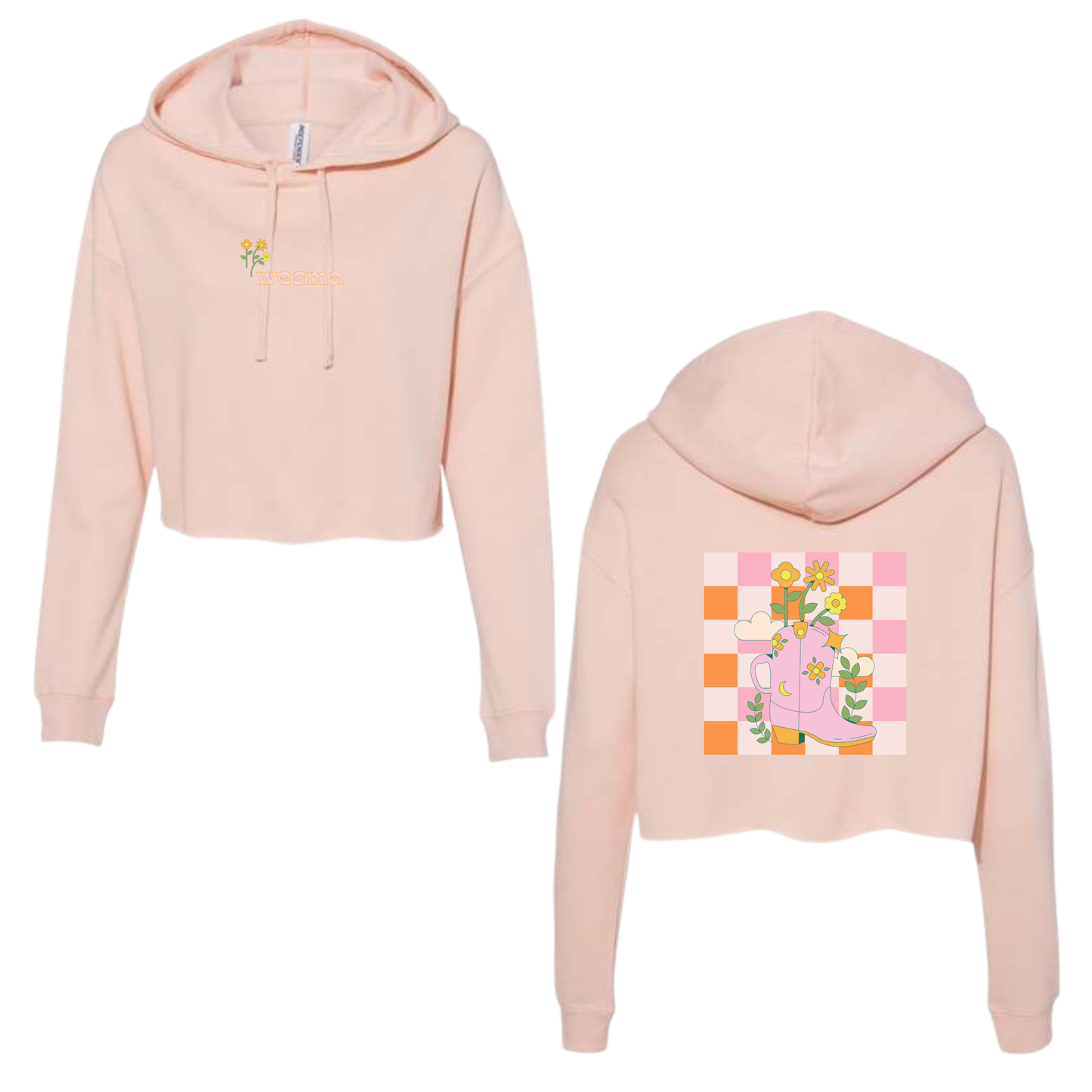 Hoodie croptop femme Wesma - Wildflower