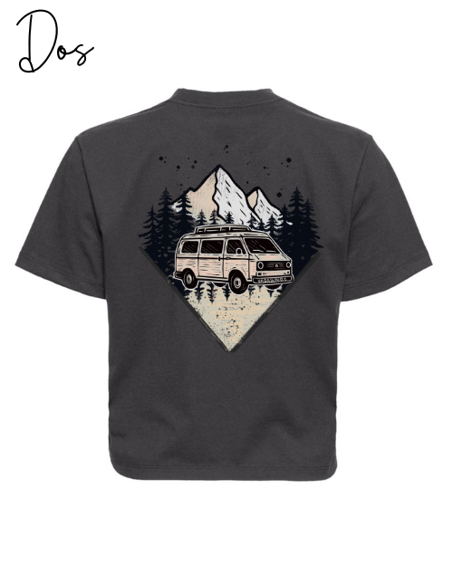 T-shirt crop top "Hors sentier" - Vagabond.e