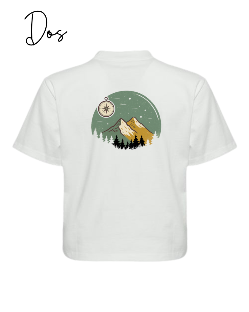 T-shirt crop top "Au sommet" - Vagabond.e