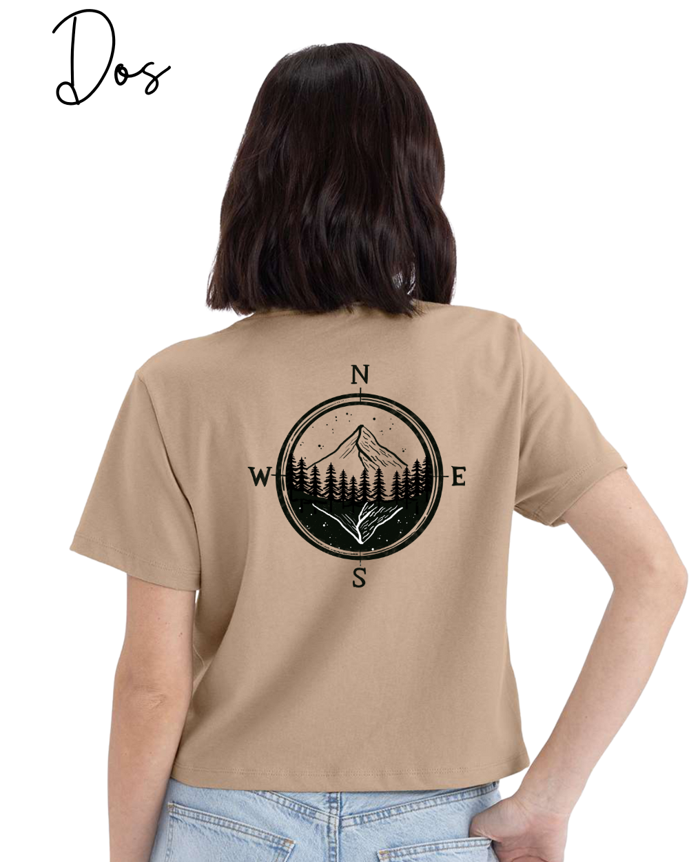 T-shirt crop top "Perdre le nord" - Vagabond.e