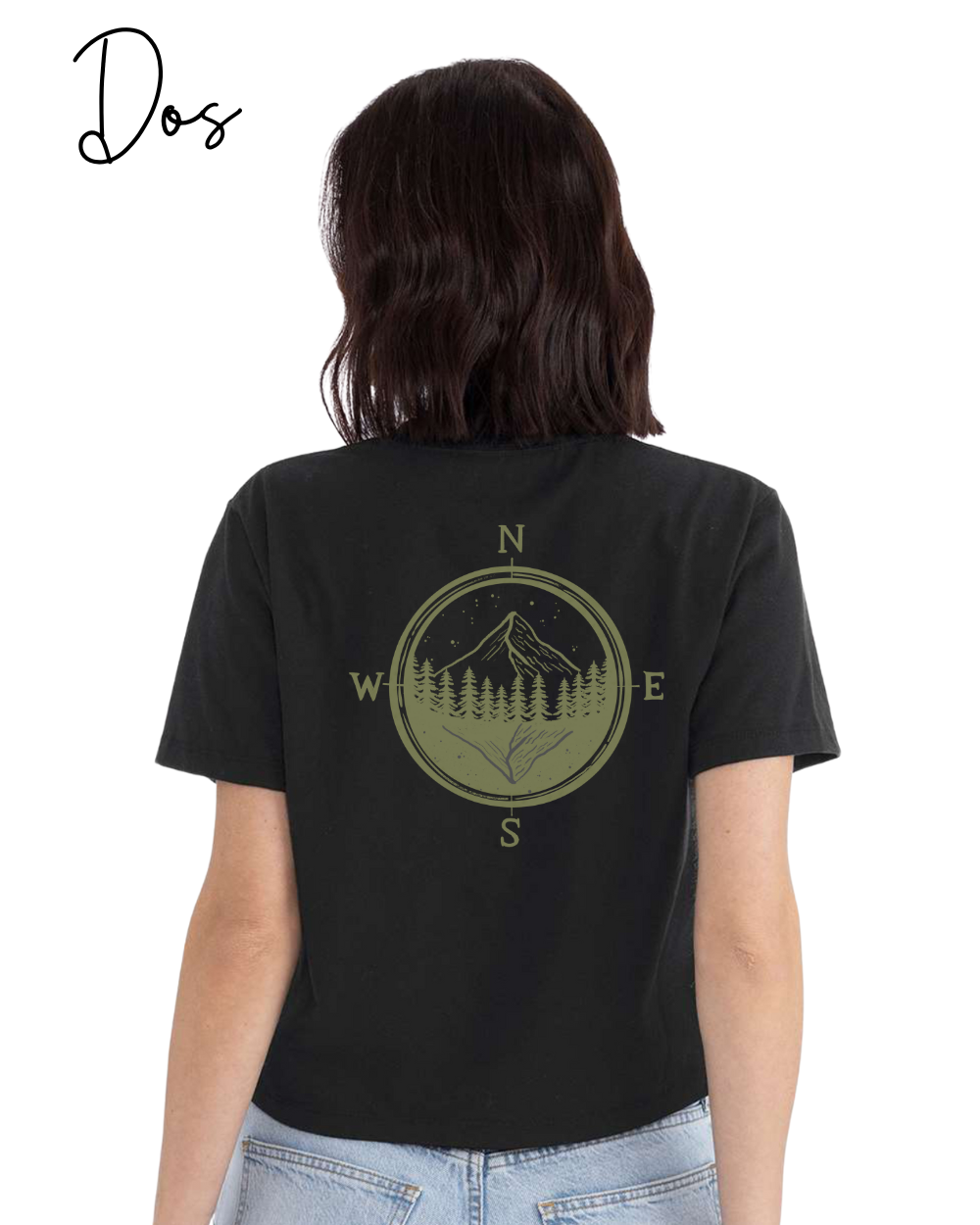 T-shirt crop top "Perdre le nord" - Vagabond.e