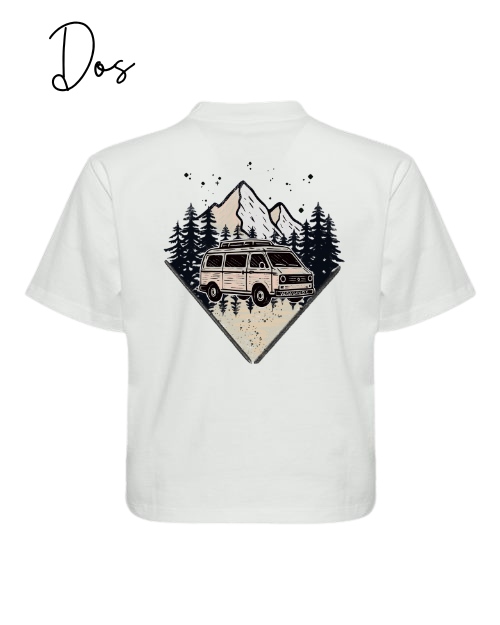 T-shirt crop top "Hors sentier" - Vagabond.e