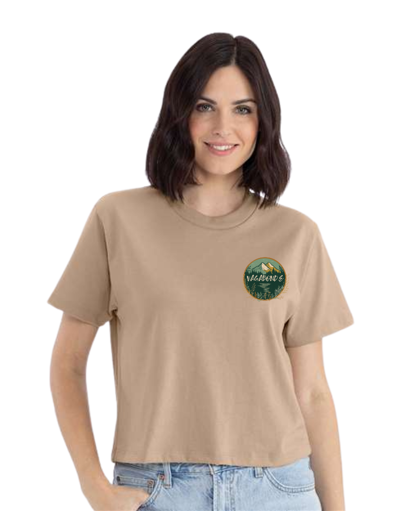 T-shirt crop top "Au sommet" - Vagabond.e