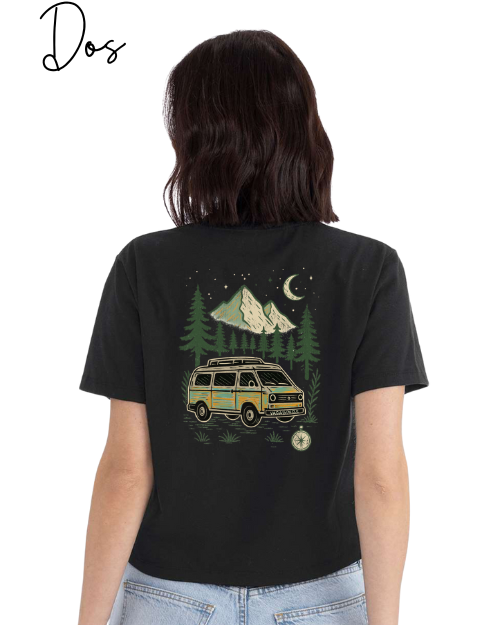 T-shirt crop top "Vie de Van" - Vagabond.e