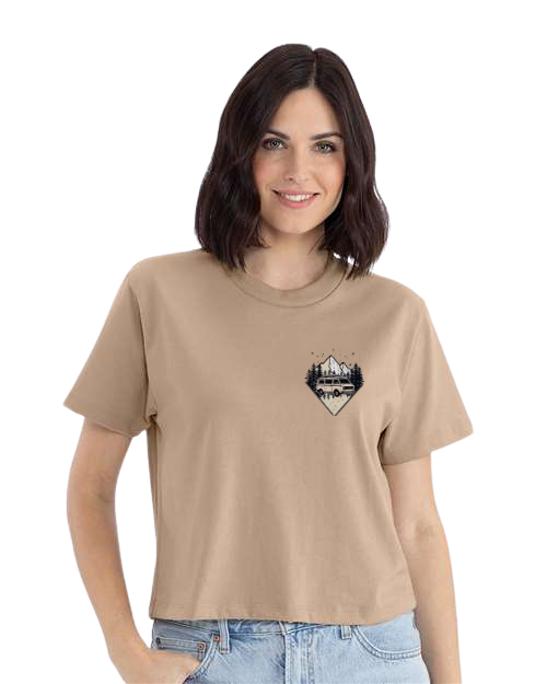 T-shirt crop top "Hors sentier" - Vagabond.e