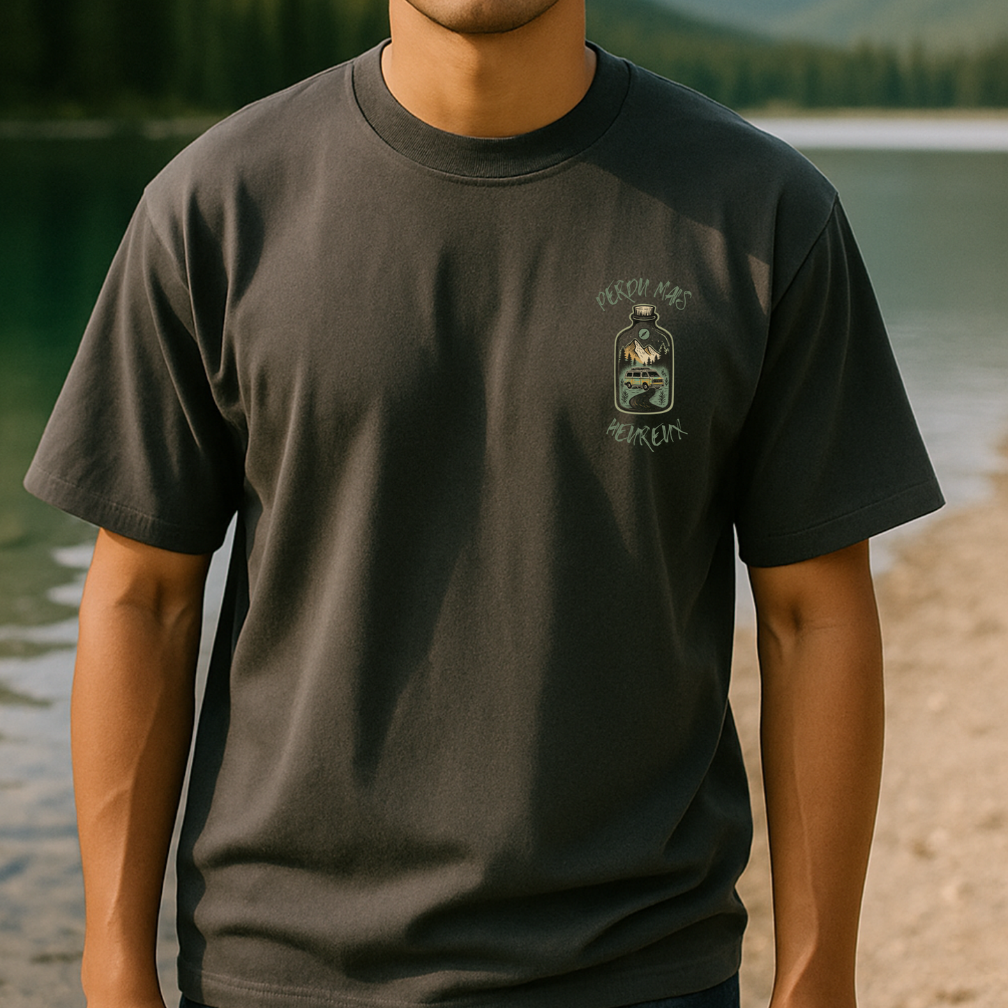 T-shirt "Perdu mais heureux" - Vagabond.e