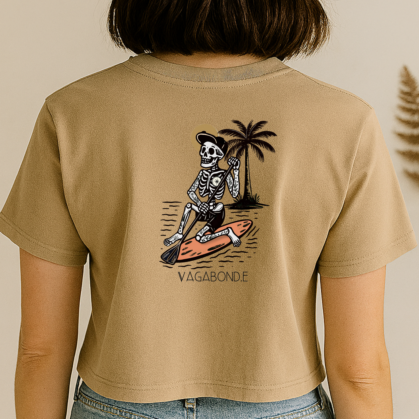 T-shirt crop top "J'rame donc je suis" - Vagabond.e