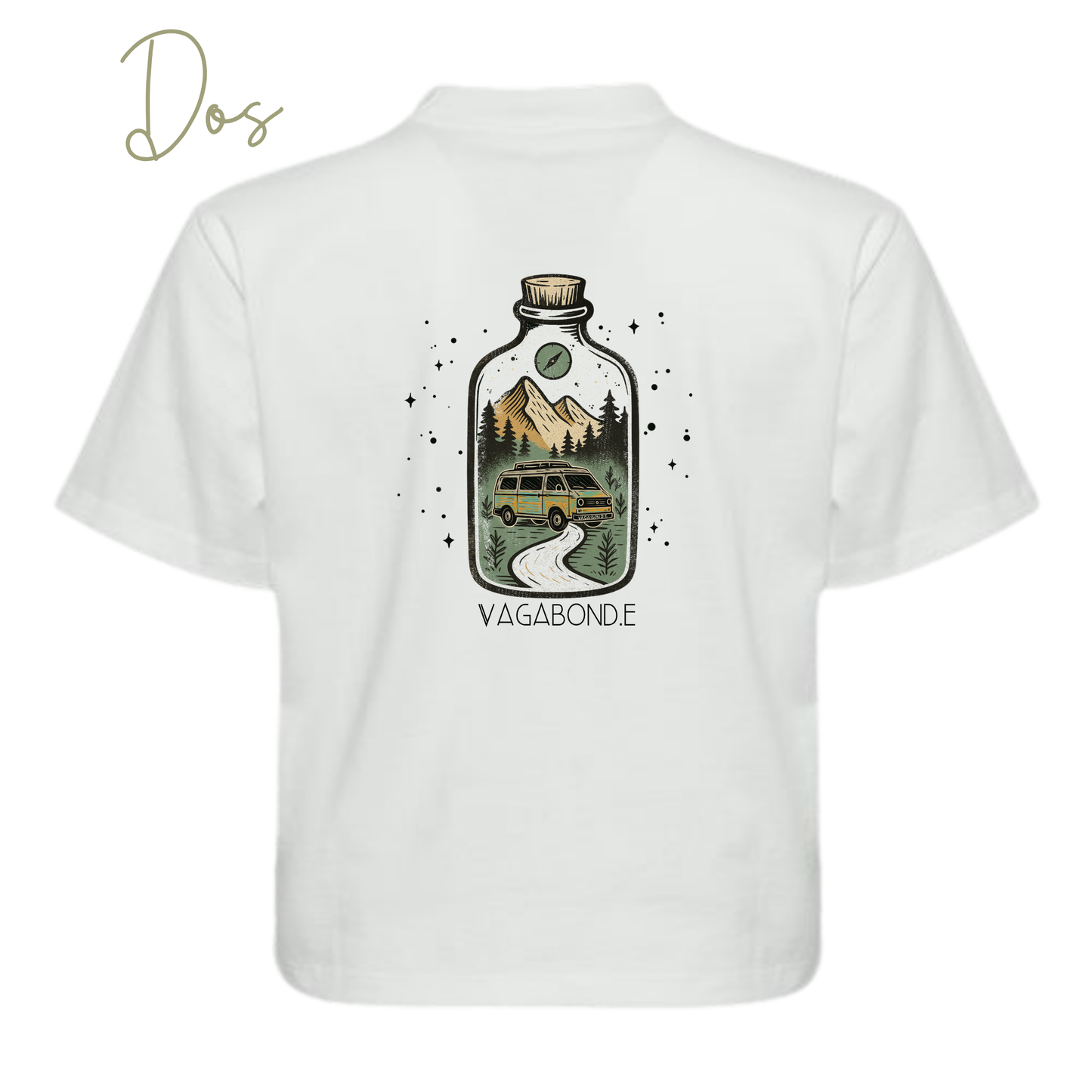 T-shirt crop top "Perdu mais heureux" - Vagabond.e