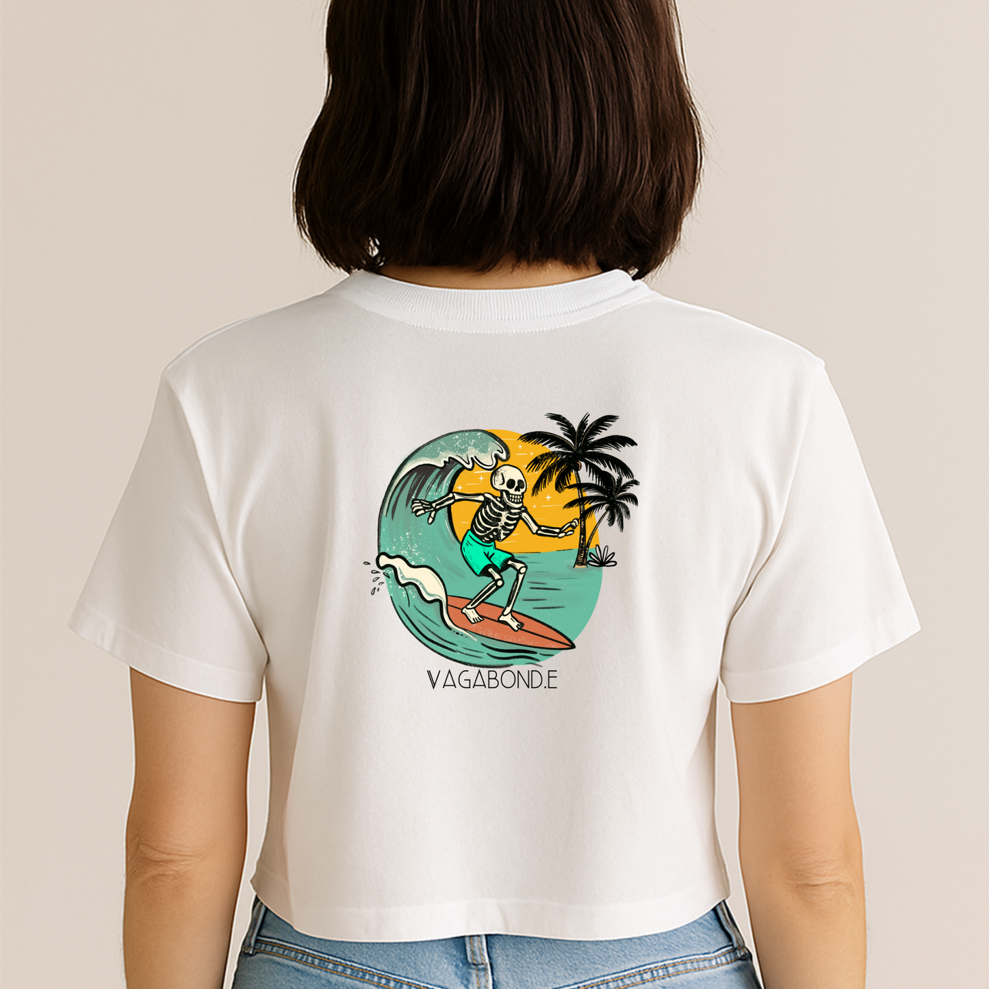 T-shirt crop top "Pas la mer à boire" - Vagabond.e