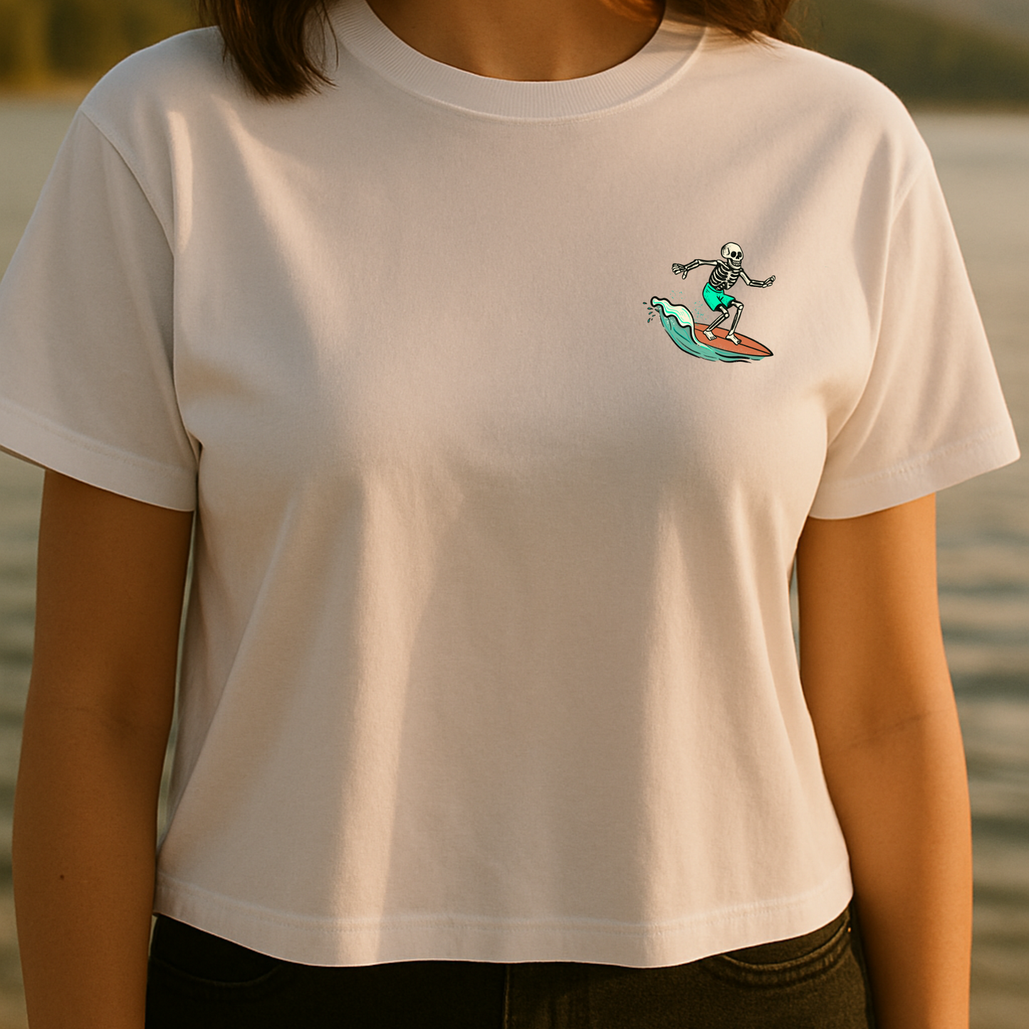 T-shirt crop top "Pas la mer à boire" - Vagabond.e
