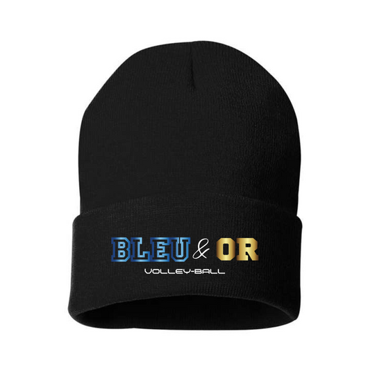 Tuque à revers 12" - Bleu&Or